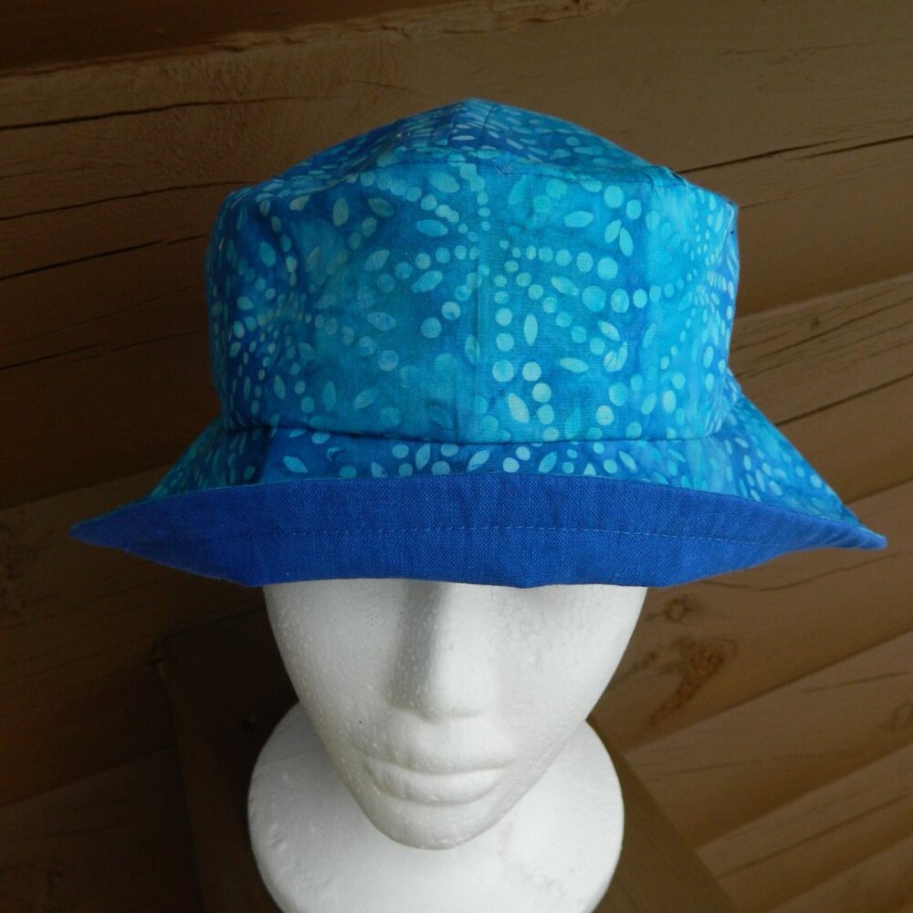 Women's Spring Summer Floral Bucket Hat for Women Blue Bucket Hat Lightweight Tr